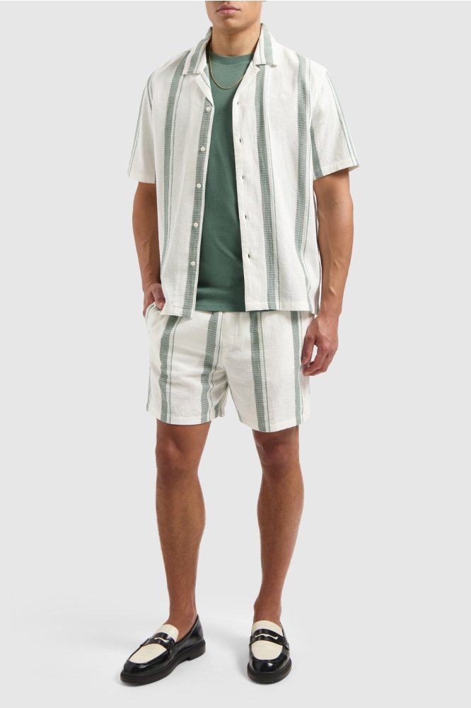 CUBAN STRIPED SHORTS 25010518 45 OFF WHITE